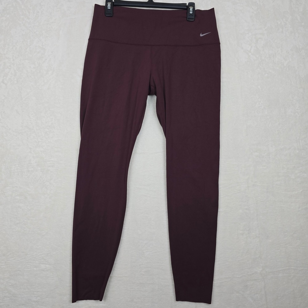 Nike Zenvy Dri-FIT High Waisted Leggings Burgundy Maroon XL Soft Yoga Pants
